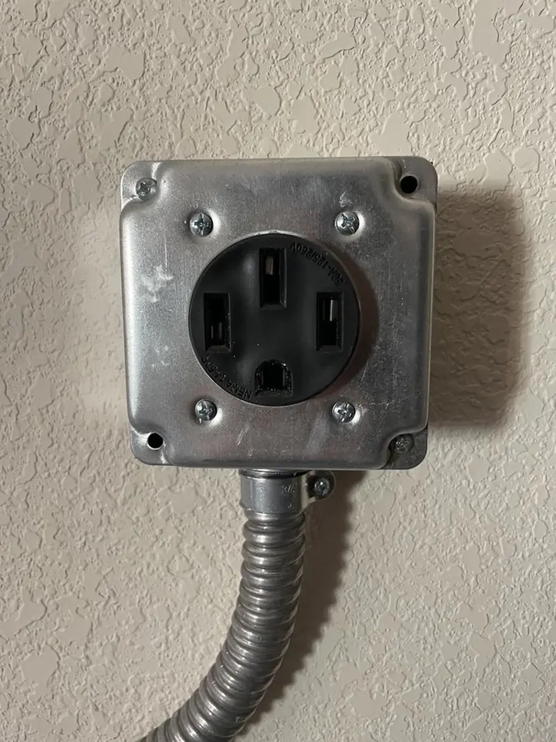 NEMA 14-50 outlet installed for Smart Home Electrical in Morrow